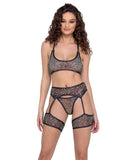 Roma Costume Sequin Fishnet Garter Belt - Roma Costume