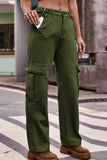 Buttoned Loose Fit Jeans with Pockets - Trendsi