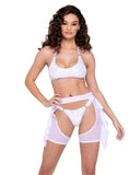 Roma Costume Sequin Fishnet Cropped Tie Top - Roma Costume - Flyclothing LLC