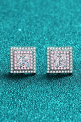 Moissanite Square Stud Earrings - Flyclothing LLC