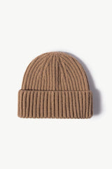 Rib-Knit Cuff Beanie - Trendsi - Flyclothing LLC