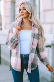 Plaid Button Up Dropped Shoulder Jacket - Trendsi - Flyclothing LLC