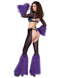 Roma Costume Sheer Chaps with Faux Fur Bell & Belt - Roma Costume - Flyclothing LLC