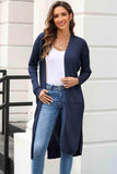 Open Front Slit Cardigan with Pockets - Trendsi - Flyclothing LLC