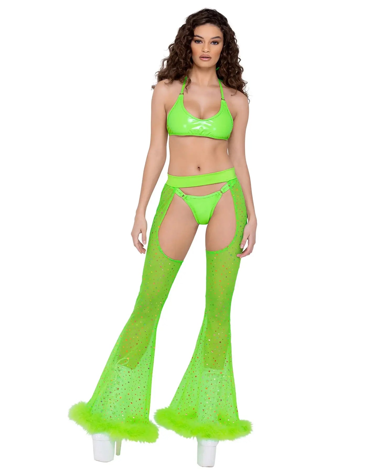 Roma Costume Vinyl Cropped Tie-Top - Roma Costume - Flyclothing LLC