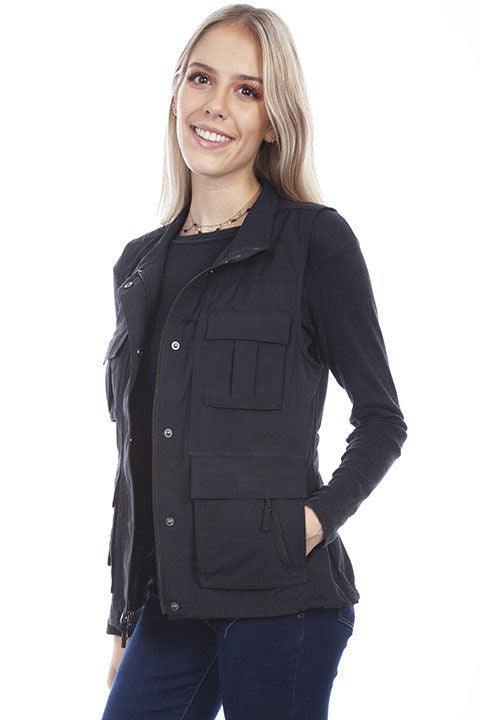 Scully Leather 100% Nylon Black Women's Multi Pocket Jacket - Scully Leather