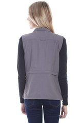 Scully Leather 100% Nylon Silver Women's Multi Pocket Vest - Scully Leather - Flyclothing LLC