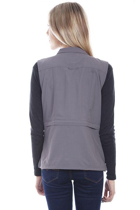 Scully Leather 100% Nylon Silver Women's Multi Pocket Vest - Flyclothing LLC