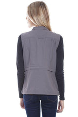 Scully Leather 100% Nylon Silver Women's Multi Pocket Vest - Scully Leather