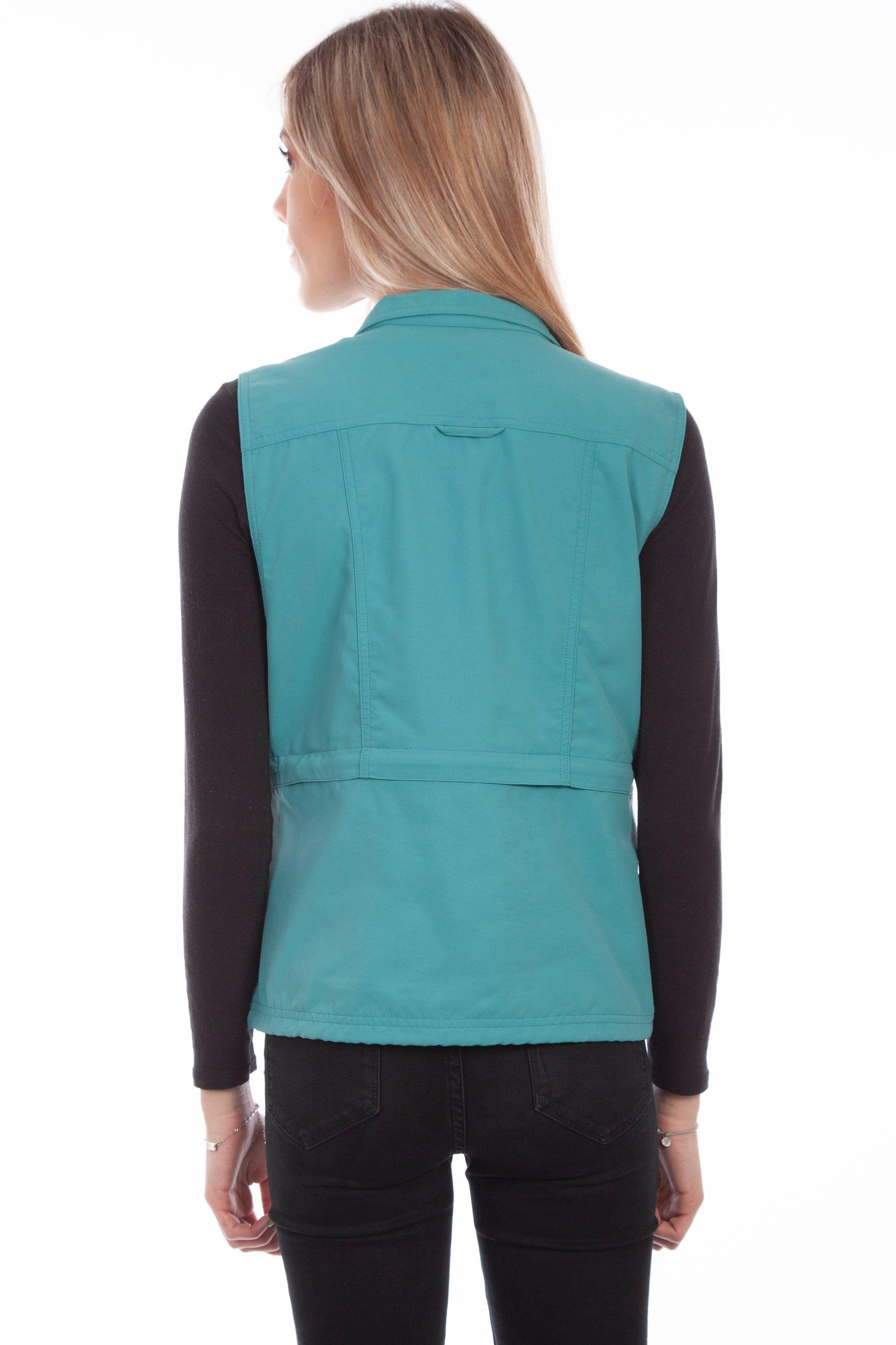 Scully Leather Teal Women's Multi Pocket Womens Vest - Flyclothing LLC