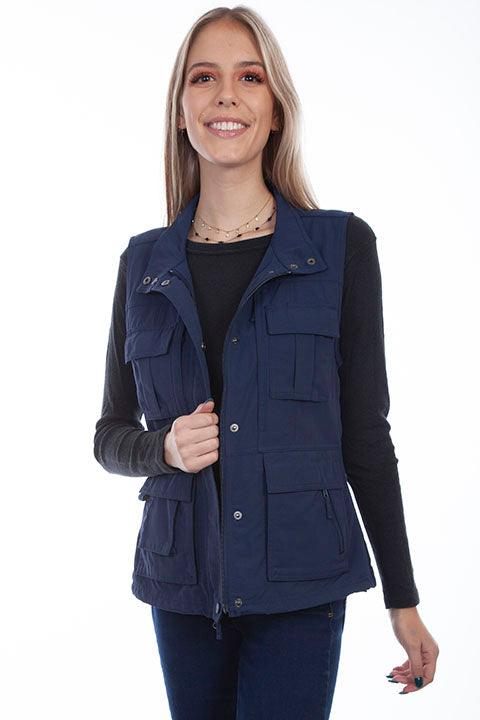 Scully Leather Ink Women's Multi Pocket Womens Vest - Flyclothing LLC