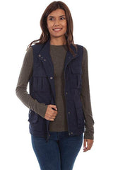 Scully Leather Midnight Sky Women's Multi Pocket Womens Vest - Scully Leather