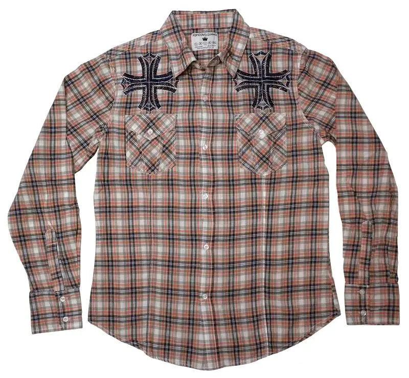 Pop Icon Plaid Cross Shirt - Pop Icon Clothing