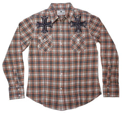 Pop Icon Plaid Cross Shirt - Flyclothing LLC