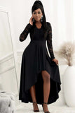 Lace High-Low V-Neck Dress - Trendsi - Flyclothing LLC
