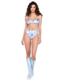 Roma Costume Cloud Print High-Waisted Shorts - Roma Costume