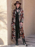 Printed Open Front Long Sleeve Outerwear - Trendsi - Flyclothing LLC