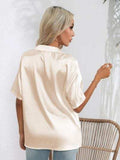 Button Up Collared Neck Shirt - Trendsi - Flyclothing LLC