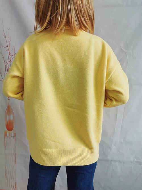 Turtleneck Long Sleeve Sweater - Trendsi