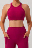 Round Neck Racerback Active Tank - Trendsi - Flyclothing LLC