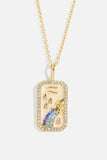 Rhinestone Constellation Pendant Copper Necklace - Trendsi - Flyclothing LLC