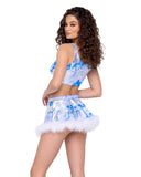 Roma Costume Cloud Print Crop Top with Strap - Roma Costume