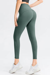 Wide Waistband Slim Fit Long Sports Pants - Trendsi - Flyclothing LLC
