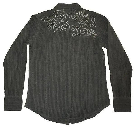 Pop Icon Gray Embroidered Woven - Pop Icon Clothing