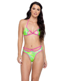 Roma Costume Two-Tone Keyhole Triangle Tie-Top - Roma Costume