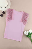 Sequin Round Neck Tank - Trendsi - Flyclothing LLC