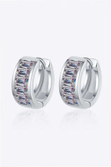 1.8 Carat Moissanite 925 Sterling Silver Huggie Earrings - Trendsi - Flyclothing LLC