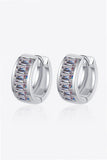 1.8 Carat Moissanite 925 Sterling Silver Huggie Earrings - Trendsi