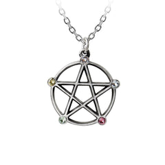Alchemy Gothic Wiccan Elemental Pentacle Necklace - Flyclothing LLC