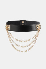 Elastic Belt with Chain - Trendsi - Flyclothing LLC