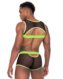 Roma Costume Mens Fishnet & Vinyl Trunks - Roma Costume