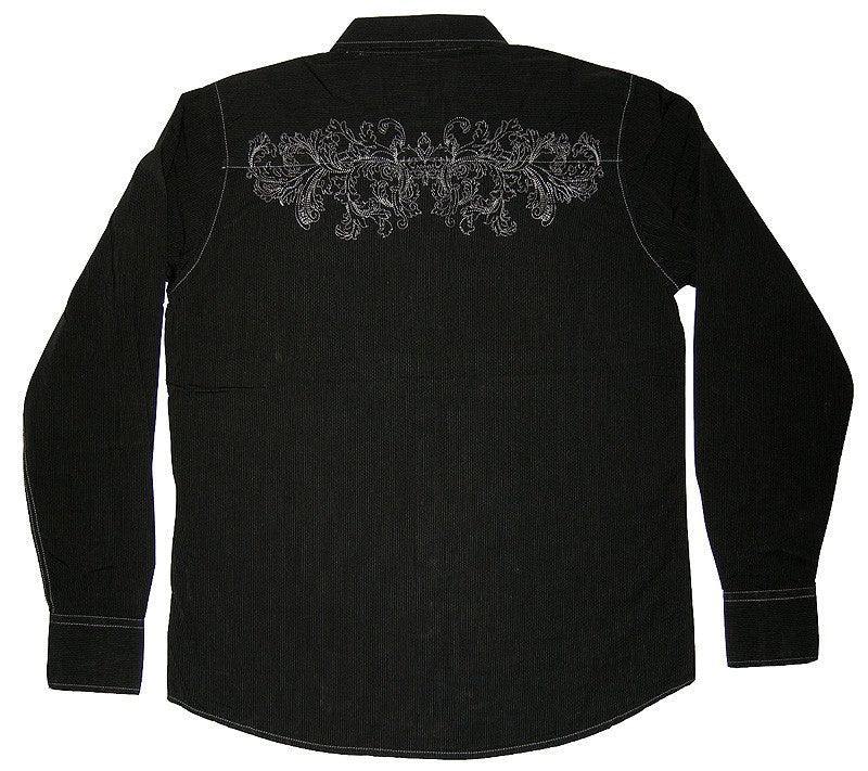 PX Clothing Black Pin Stripe Shirt - PX Clothing