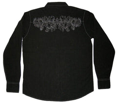 PX Clothing Black Pin Stripe Shirt - PX Clothing