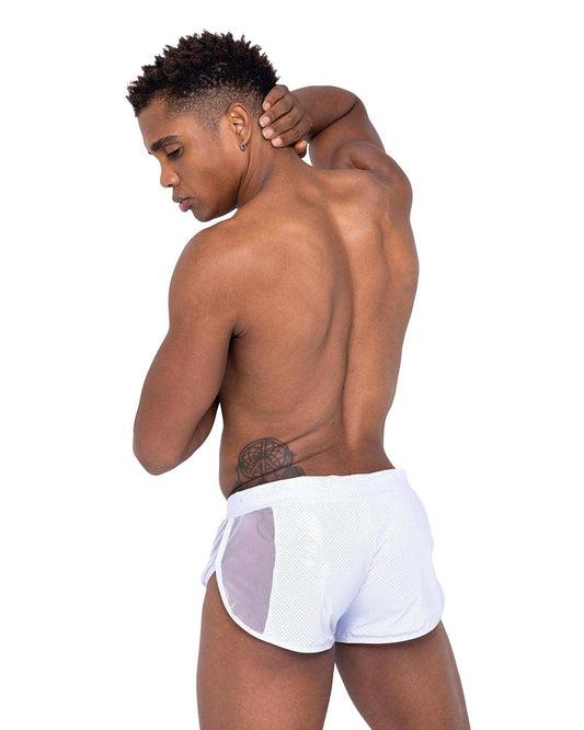 Roma Costume Mens Pride Mesh Vinyl Runner Shorts - Roma Costume - Flyclothing LLC