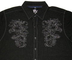 PX Clothing Black Pin Stripe Shirt - PX Clothing