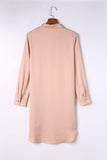 Sequin Button Front High-Low Shirt Dress - Trendsi
