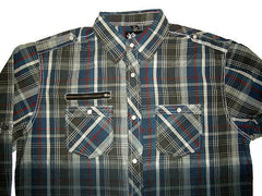 PX Clothing Plaid Button Shirt - Flyclothing LLC