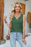 Heathered Notched Wide Strap Tank - Trendsi - Flyclothing LLC