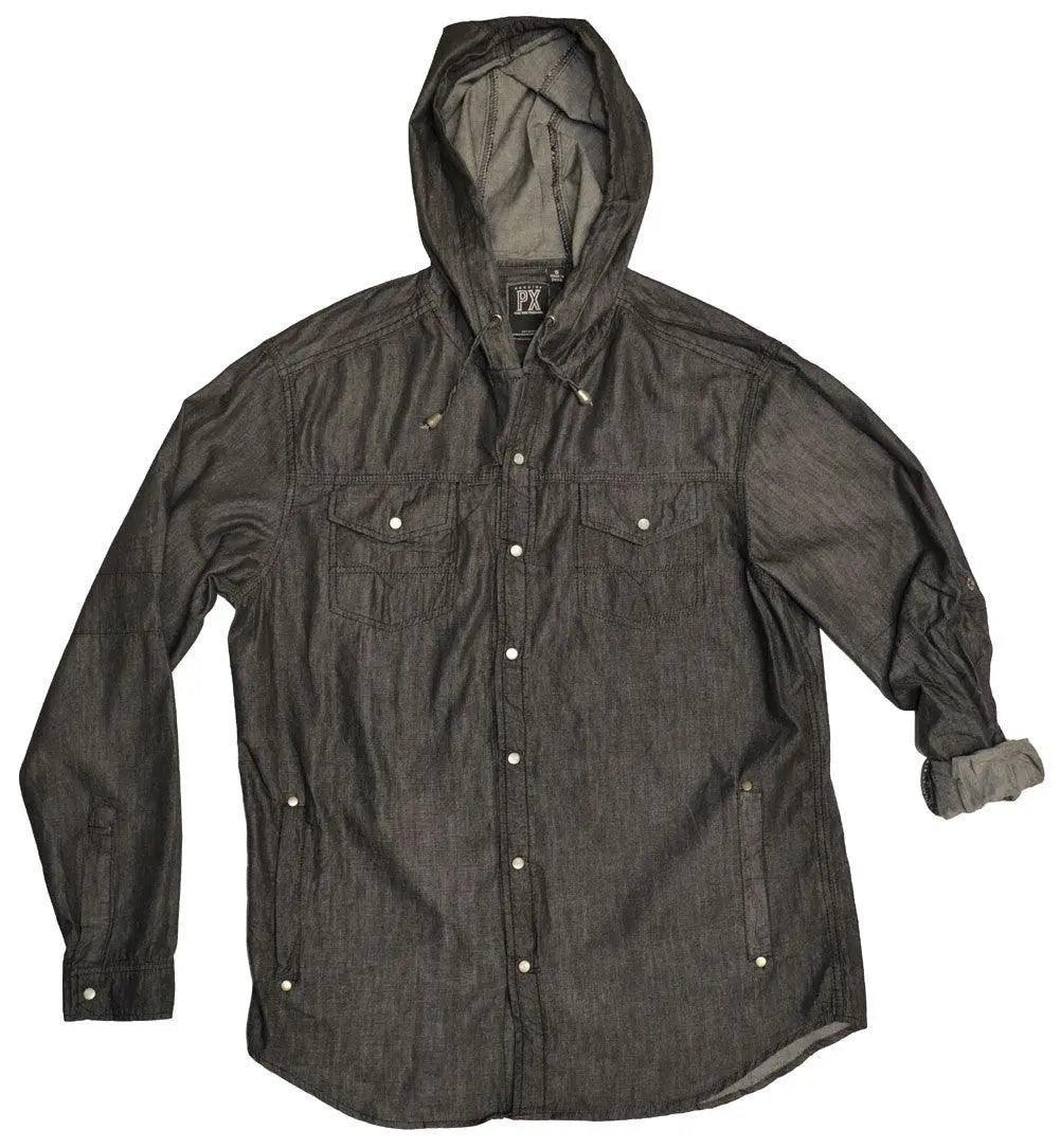 PX Clothing Hooded Long Sleeve Shirt - PX Clothing