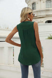 Swiss Dot Notched Neck Tank - Trendsi - Flyclothing LLC