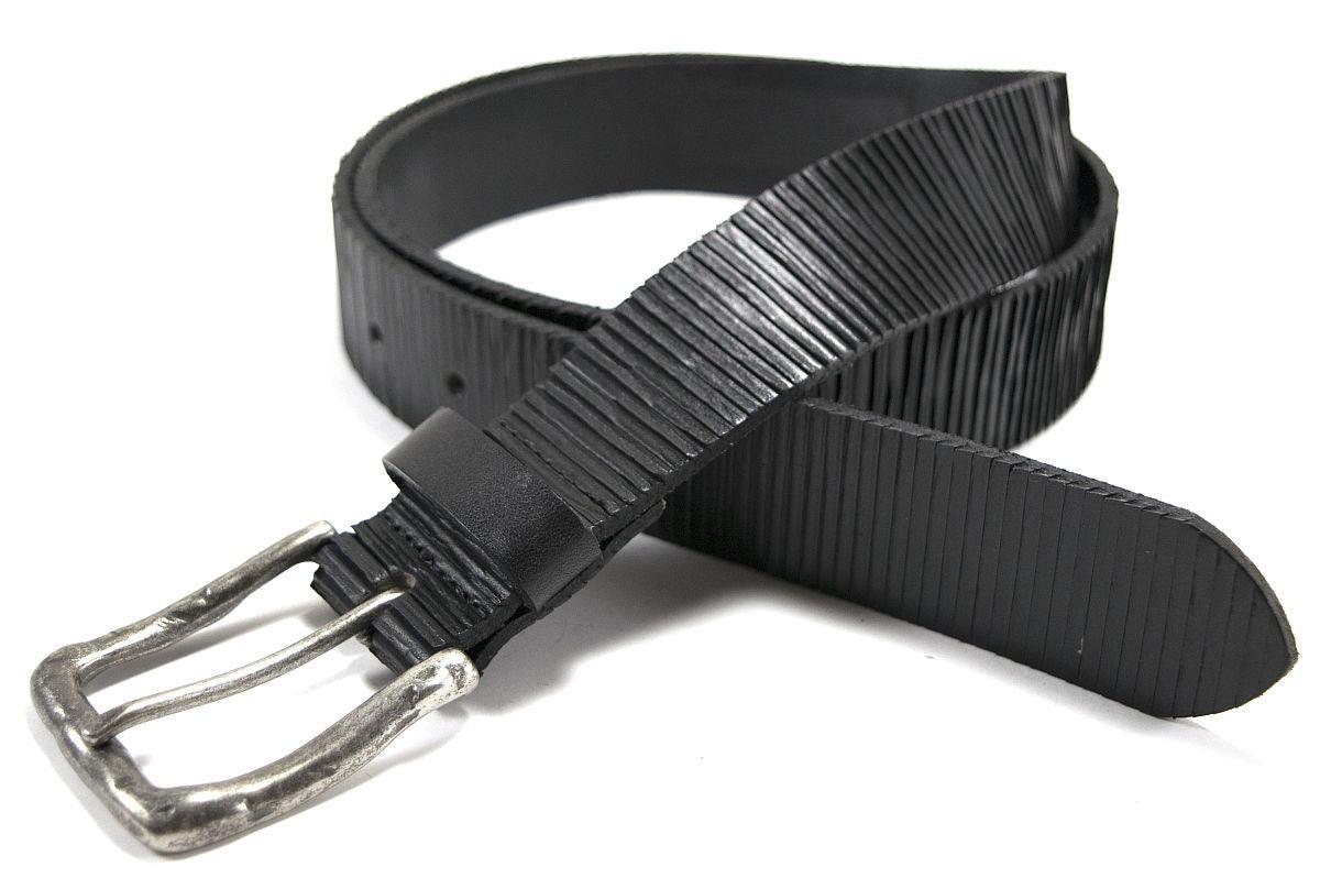 Leather Island Ceased Black Leather Belt - Flyclothing LLC