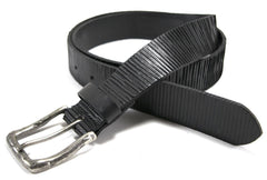 Leather Island Ceased Black Leather Belt - Leather Island Belts