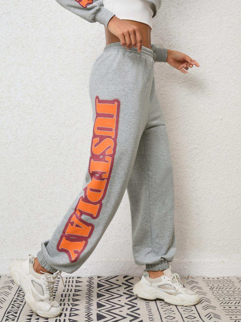 Cropped Sweatshirt and Sweatpants Set - Trendsi - Flyclothing LLC