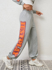 Cropped Sweatshirt and Sweatpants Set - Trendsi