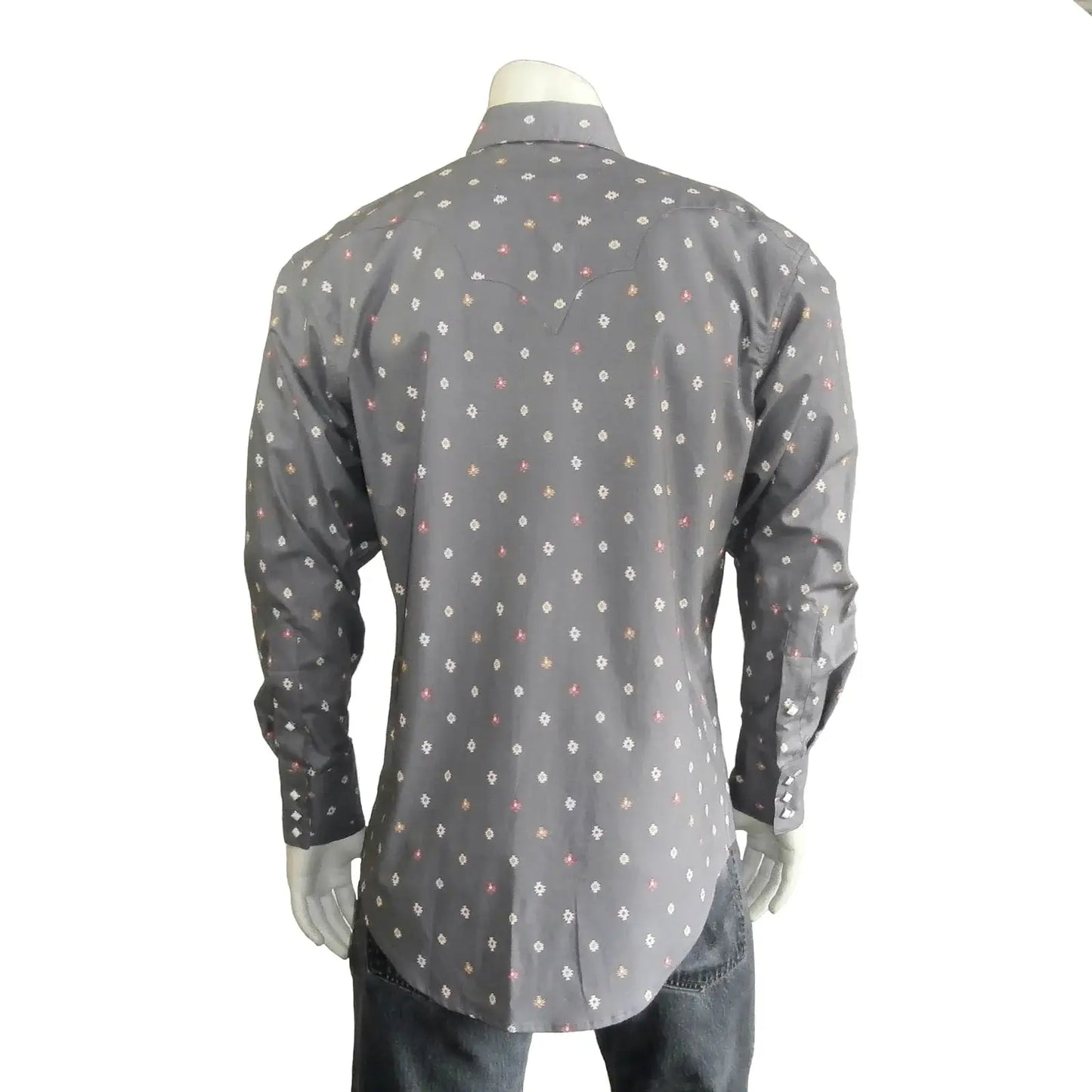 Rockmount Clothing Men's Greige Native Print Western Shirt - Rockmount Clothing - Flyclothing LLC