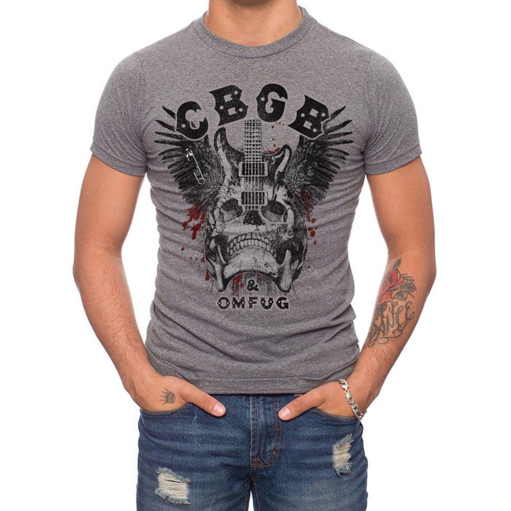 Cbgb Skull Guitar T-Shirt - Flyclothing LLC